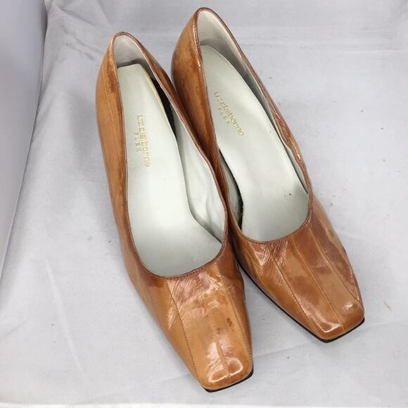 LIZ CLAIBORNE FLEX Eel skin Nicole Heels Size 8M VINTaGE PREOWNED - Picture 3 of 4